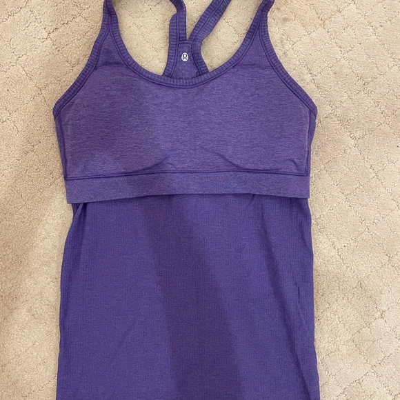 Dark purple size 8 Lululemon Ribbed Tank top - Picture 6 of 6
